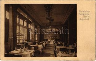 1911 Berlin, Weinstuben Kempinski / restaurant, wine bar, interior. W. Hagelberg