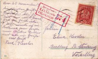 Wien, Vienna, Bécs; Ferdinandsbrücke / bridge, tram, automobile + "Zensuriert K.u.K. Zensurstel...