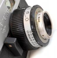 Beier Beirette VSN, fényképezőgép Meritar 1:2,8/45 mm objektívvel, eredeti tokjában, szép állapotban