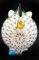 Hollóházi vaddisznó vagy malac, jelzett, kézzel festett, hibátlan, h: 8 cm, m: 6 cm