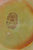 Zsolnay eozin mázas kis kaspó, jelzett, apró kopásokkal, d: 12 cm, m: 8,5 cm