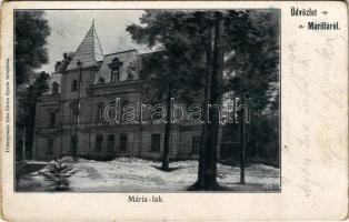 1901 Marillavölgy, Marilla, Marila; Mária lak. Gross Gyula tulajdona / villa (EK)