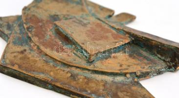 Ézsiás István (1943-): Hódolat Alfred Réth. Bronz, jelzett a hátoldalán címkén, kiállítva: FIDEM 200...