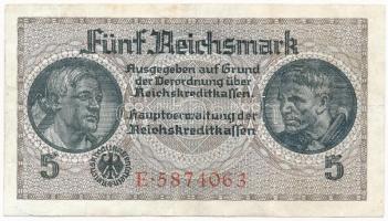 Német Harmadik Birodalom 1942. 5M T:III szakadások German Third Empire 1942. 5 Reichsmark C:F tears Krause R138