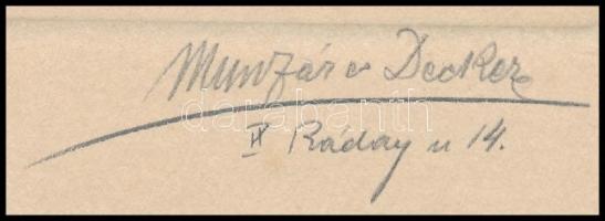 cca 1900 Budapest, Munzár és Dedre műtermében készült, különleges fotográfia, a tárolás során a fény...