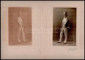 cca 1900 Budapest, Munzár és Dedre műtermében készült, különleges fotográfia, a tárolás során a fény...