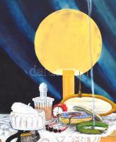 Pap Endre (?-): Csendélet cigarettával. Akvarell, papír, jelzett és datált (1955), 43×29,5 cm