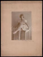 1921 Feliratozott vintage fotó, kis színezéssel, 17x12 cm, karton 32x25 cm