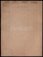 1921 Feliratozott vintage fotó, kis színezéssel, 17x12 cm, karton 32x25 cm