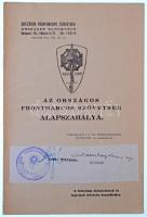 ~1931. "Országos Frontharcos Szövetség" zománcozott bronz gomblyukjelvénye "BERÁN N. ...