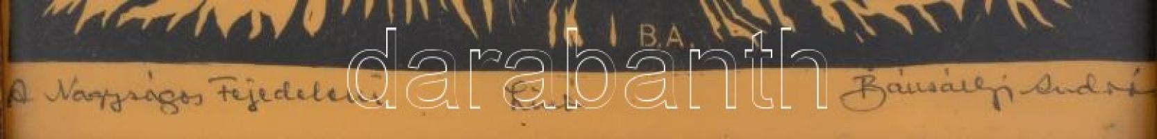 Bánsági András (1934-1993): A Nagyságos Fejedelem (II. Rákóczi Ferenc). Linómetszet, papír, jelzett,...