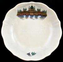 Aquincumi csésze és hozzátartozó alj, matricás, apró kopásokkal, jelzett, m: 4,5 cm, d: 10,5 cm