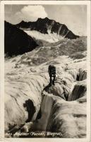 1934 Alpeiner Ferner, Eisgrat / ice ridge in the Alps, winter sport, hiking (EK)