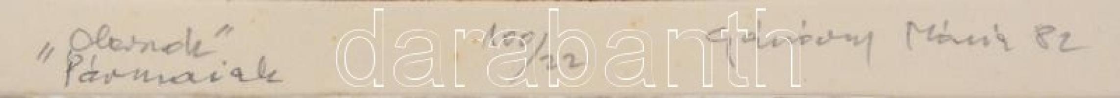 Gánóczy Mária, Breznay Józsefné (1927-), 2 db karikatúra:  "Olaszok" Pármaiaik (100/22) és...