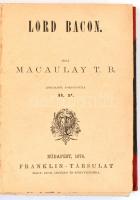 Kolligátumok az Olcsó könyvtár több műveiből, 6 kötetbe kötve: 

Macaulay B. T.: Machiavelli. Ford...