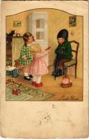 Children art postcard. D.A.G.B. No. 3016. s: Pauli Ebner (EB)