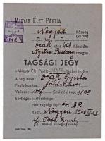 ~1930-1940. "M.É. (Magyar Élet Pártja)" festett Br gomblyukjelvény "LUDVIG BP." ...