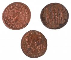 Római Birodalom 3db-os follis tétel a IV. századból T:3
Roman Empire 3pcs of follis coins from the ...