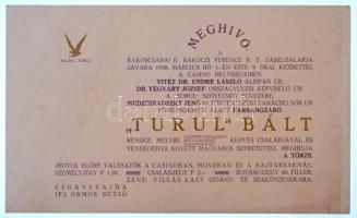 ~1930. " 'Turul' Szövetség" zománcozott Br jelvény + 1938. Meghívó "Turul&q...