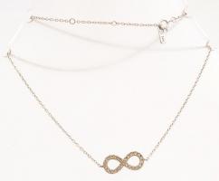 Ezüst(Ag) végtelen jeles nyaklánc, jelzett, h: 41,5 cm, bruttó: 2,6 g