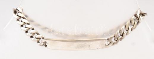 Ezüst(Ag) férfi glídes karkötő, jelzett, h: 19 cm, nettó: 16 g