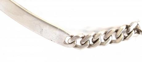 Ezüst(Ag) férfi glídes karkötő, jelzett, h: 19 cm, nettó: 16 g