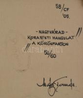 Mág Tamás (1952-2019): Nagyvárad, kora esti hangulat a Körös partján. Olaj, vászon, jelzett a hátold...