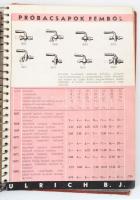 1940 Ulrich B. J. Katalógus Iparvállalatok Számára. Bp., Hungária Nyomda. Spirálozott vászon-kötésbe...