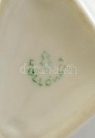 Hollóházi gyöngyházfényű porcelán hamutál, jelzett, apró kopásokkal 6x8,5 cm + 2 db gyöngyházfényes ...