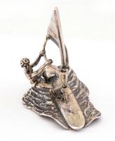 Ezüst(Ag) miniatűr szörfös, jelzett, 7×5 cm, nettó: 31,61 g