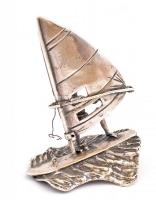 Ezüst(Ag) miniatűr szörfös, jelzett, 7×5 cm, nettó: 31,61 g
