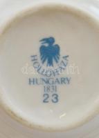 Hollóházi Vörösmarty díszes porcelán mini kiöntő, matricás, jelzett, kopásokkal, m: 2,5 cm + Hollóhá...