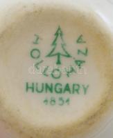 Hollóházi Vörösmarty díszes porcelán mini kiöntő, matricás, jelzett, kopásokkal, m: 2,5 cm + Hollóhá...