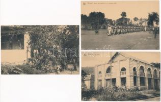 Bangui, Bazar Congolais, souvenir, série 2. / African folklore, postcard booklet with 14 postcards, ...