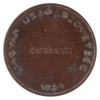 Csorba Géza (1892-1974) 1934. "Komjádi / Magyar Úszó Szövetség" Br emlékérem hátoldalán &q...