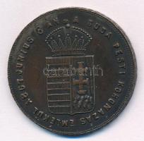 1867. "Érem I. Ferenc József budai koronázására" Br emlékérem "A BUDA PESTI KORONÁZÁS...