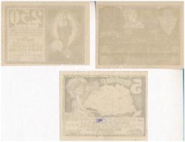 Budapest 1920.12.31. 10f + 20f + 50f + 1K + 1,50K + 2,5K + 5K "Amatőrök Forgalmi Szövetkezete&q...