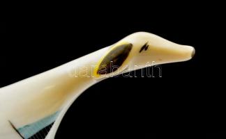 Herendi porcelán kutya, matricás és kézzel festett, jelzett, apró kopásokkal, 4,5x6 cm