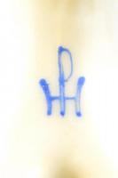 Herendi porcelán kutya, matricás és kézzel festett, jelzett, apró kopásokkal, 4,5x6 cm