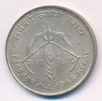 Nepál 1968. 10R Ag FAO T:1-,2 Nepal 1968. 10 Rupees Ag FAO C:AU,XF  Krause KM#794