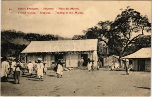 Souguéta, Guinée Francaise, Place du Marché / Teading to the Market