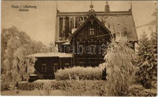 1922 Oulu, Uleaborg; Ainola / villa in winter (EK)