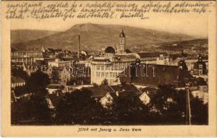 1928 Jena, mit Jenzig u. Zeiss Werk / mountain, Carl Zeiss factory