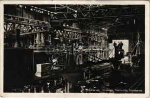 1931 Dortmund, Vereinigte Stahlwerke, Martinwerk / steel works, factory, interior with workers and machines. Hermann Lorch Kunstanstalt Nr. 578. (tiny tear)
