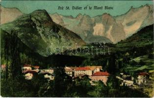 1912 Pré-Saint-Didier (Valle d'Aosta), et le Mont Blanc / general view with mountain. L. Broggi 8548.