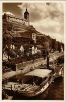 1937 Melník, general view, castle, ship station, steamship, Fr, Cumpelik