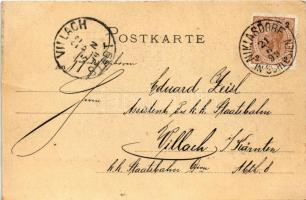 1899 Jeseník, Fryvaldov, Freiwaldau; Altvatergebirge / street view, Hruby Jesenik mountains. Verlag ...