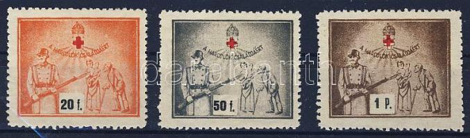 2002 Ismeretlen vöröskeresztes segélybélyeg sor (Zenta?) 3db (szövegmagyarázattal)