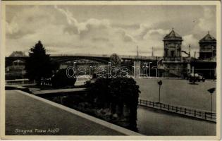1932 Szeged, Tisza hídfő, automobil (EK)