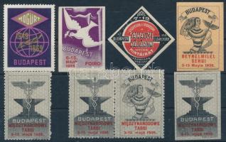 1935-1969 Budapesti Nemzetközi Vásár 8 db klf levélzáró